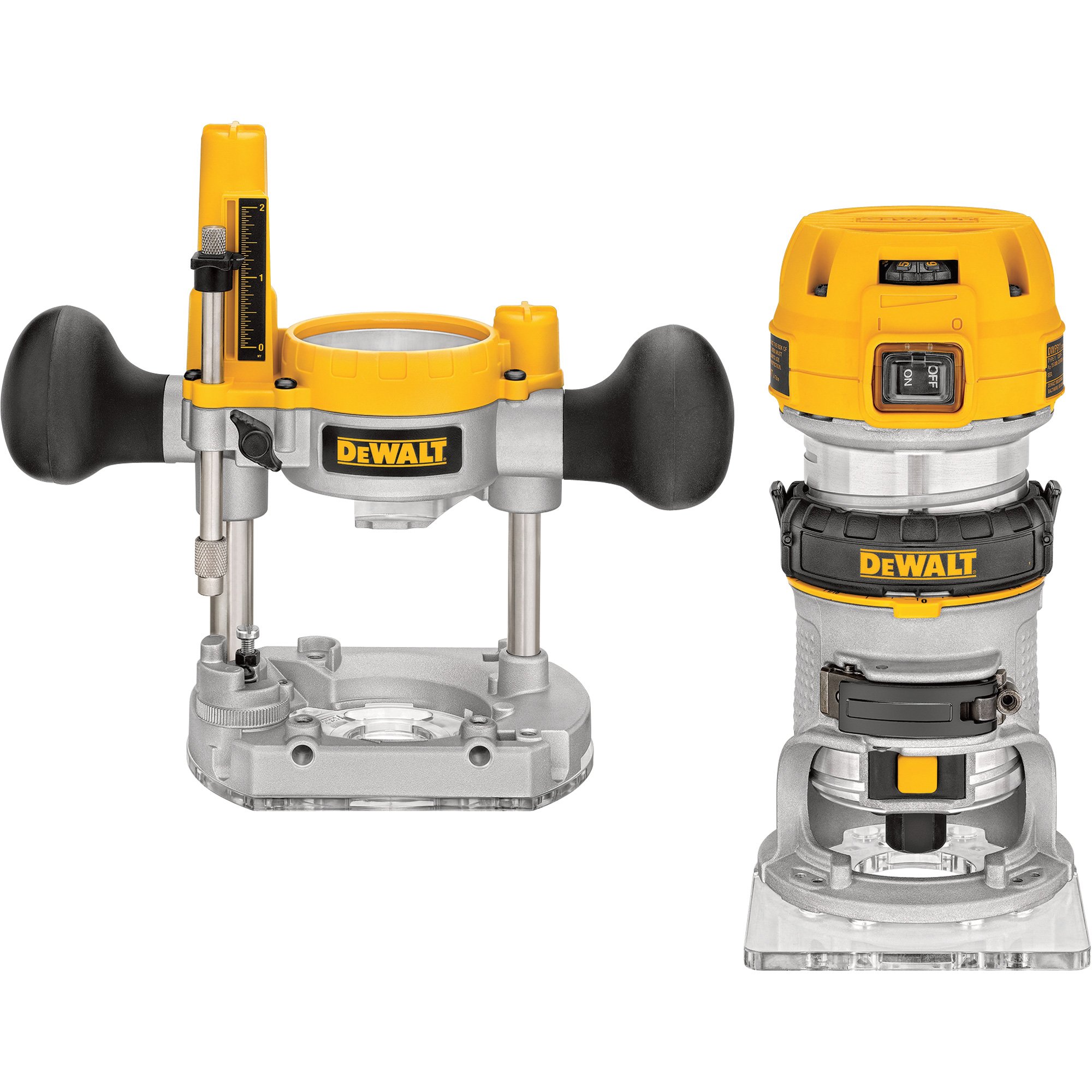 DEWALT Premium Compact Plunge Router Kit — 1 1/4 HP, 7 Amp, Model# DWP611PK